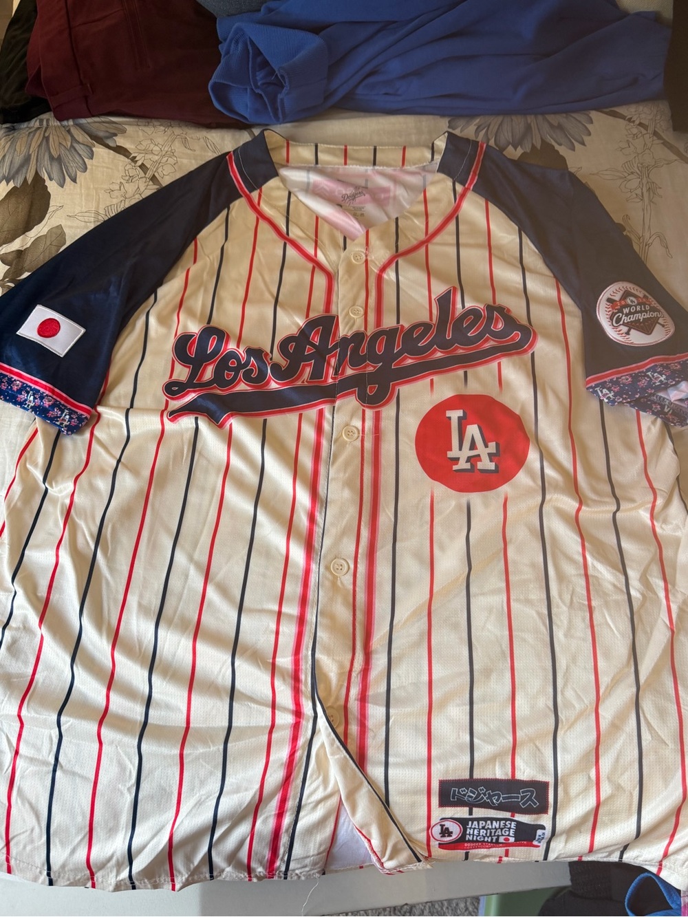 Los Angeles Baseball Jersey with LA Patch